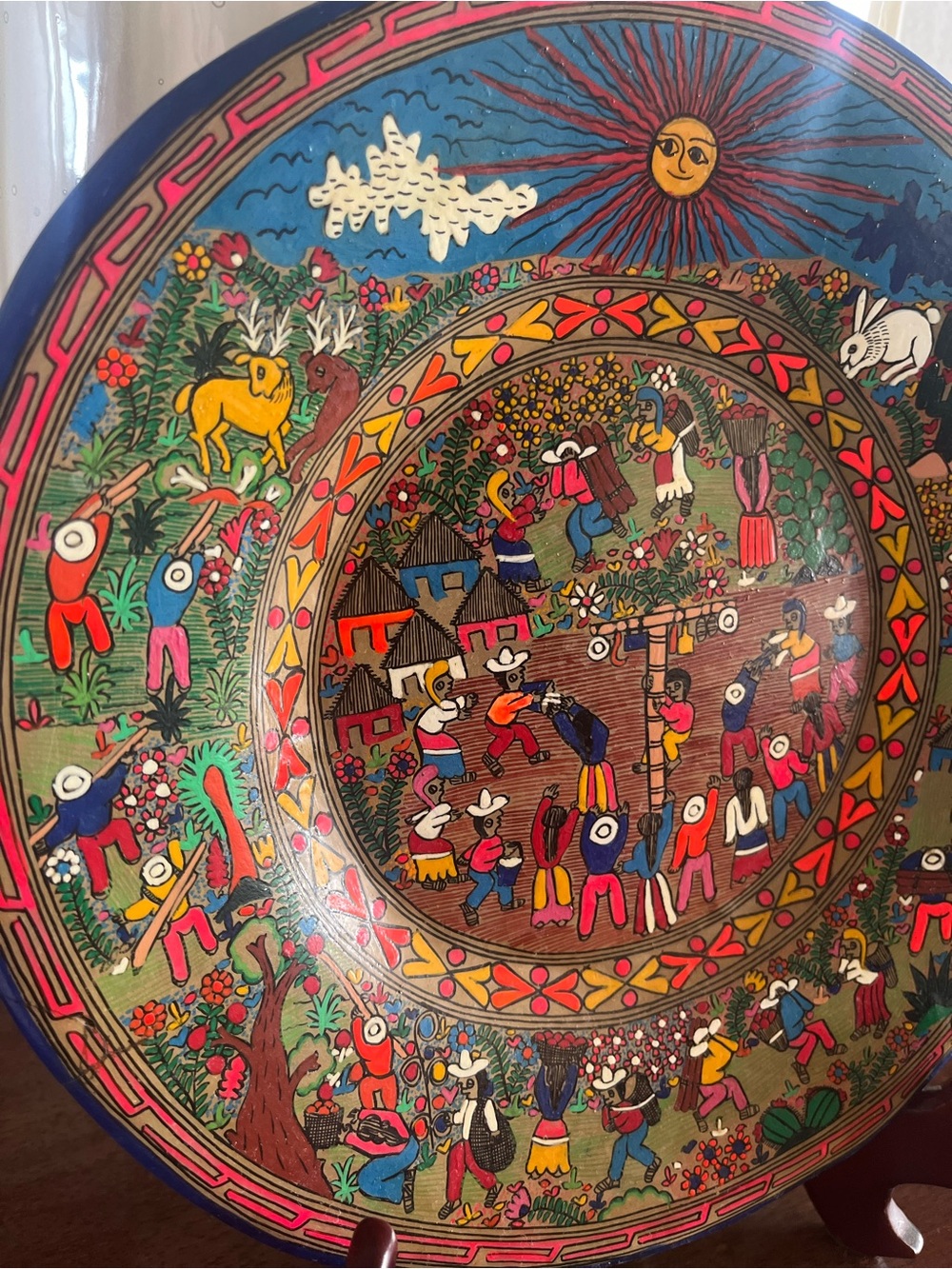Mexico festive images old decorative plate - Picture 3 of 12